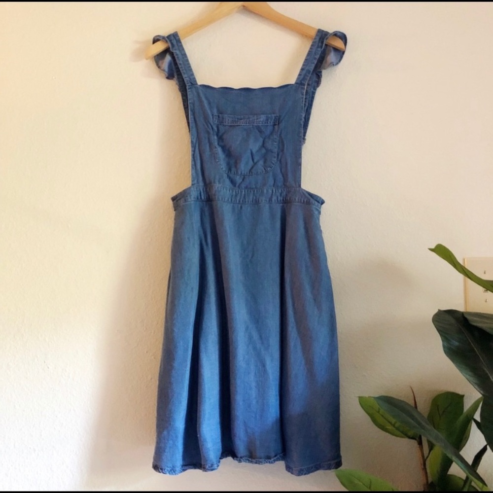 ModCloth Chambray Pinafore Dress